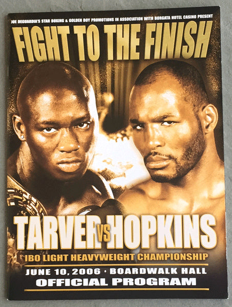 HOPKINS, BERNARD-ANTONIO TARVER OFFICIAL PROGRAM (2006)