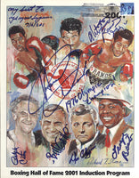 BOXING HALL OF FAME SIGNED INDUCTION PROGRAM (2001)