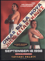 DE LA HOYA, OSCAR-JULIO CESAR CHAVEZ II OFFICIAL PROGRAM (1998)