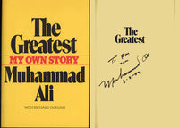 ALI, MUHAMMAD SIGNED BOOK THE GREATEST (SIGNED IN 1989-JSA)