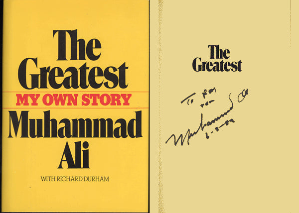 ALI, MUHAMMAD SIGNED BOOK THE GREATEST (SIGNED IN 1989-JSA)