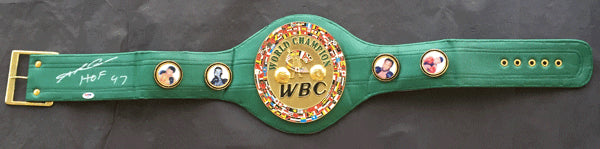 LEONARD, SUGAR RAY SIGNED WBC CHAMPIONSHIP BELT (PSA/DNA AUTHENTICATED)