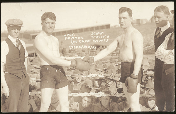 BRITTON, JACK-JOHNIE GRIFFITH REAL PHOTO POSTCARD (CIRCA 1918)