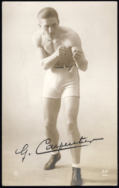 CARPENTIER, GEORGES REAL PHOTO POSTCARD (1921)