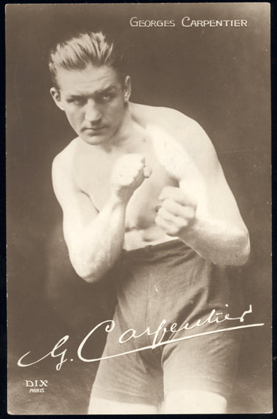 CARPENTIER, GEORGES REAL PHOTO POSTCARD (CIRCA 1921)