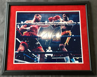 MORRISON, TOMMY SIGNED LARGE FORMAT PHOTO (FIGHTING LENNOX LEWIS-FAMEABILIA LOA)