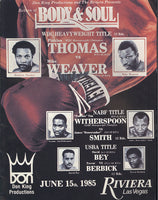 THOMAS, PINKLON-MIKE WEAVER OFFICIAL PROGRAM (1985)