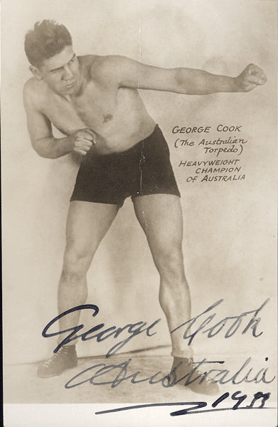 COOK, GEORGE SIGNED PHOTO