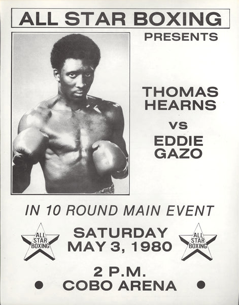 HEARNS, THOMAS-EDDIE GAZO OFFICIAL PROGRAM (1980)