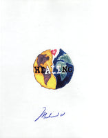 ALI, MUHAMMAD SIGNED "HEALING" LOGO (THOMAS HAUSER COA)