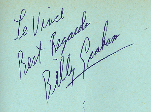 GRAHAM, BILLY INK SIGNED ALBUM PAGE