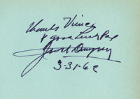 DEMPSEY, JACK INK SIGNATURE (SIGNED IN 1962)