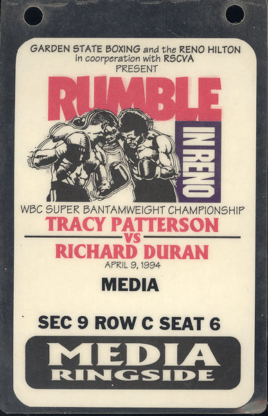 PATTERSON, TRACY-RICHARD DURAN MEDIA CREDENTIAL (1994)
