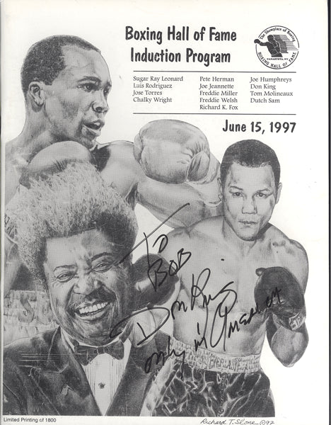 BOXING HALL OF FAME INDUCTION PROGRAM (1997-SIGNED BY DON KING)