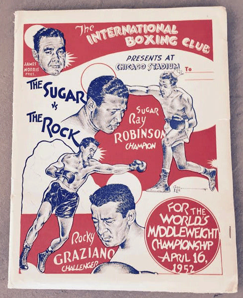 ROBINSON, SUGAR RAY-ROCKY GRAZIANO PRESS KIT (1952)