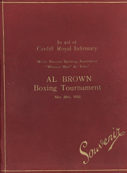 BROWN, PANAMA AL SOUVENIR PROGRAM (1932-LUIGI QUADRINI FIGHT)