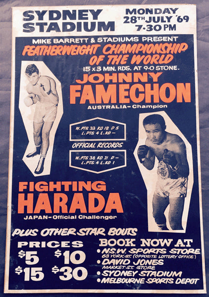 FAMECHON, JOHNNY-FIGHTING HARADA ON SITE POSTER (1969)