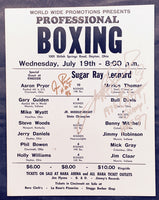 PRYOR, AARON-MARION THOMAS ON SITE POSTER (1978-SIGNED BY PRYOR & SUGAR RAY LEONARD)