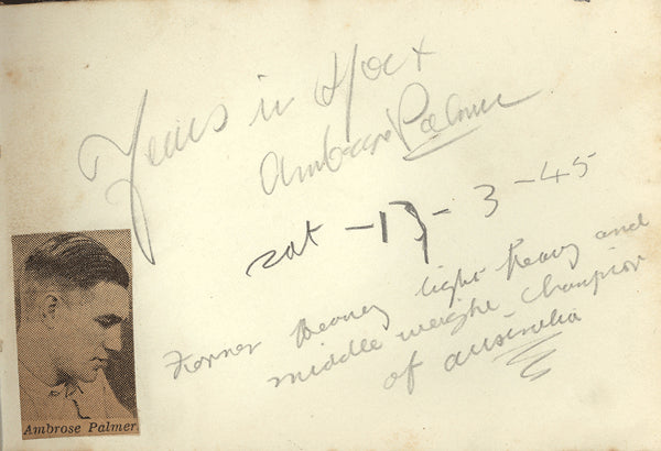 PALMER, AMBROSE PENCIL SIGNATURE