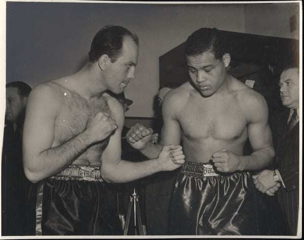 LOUIS, JOE-JOHNNY PAYCHECK WIRE PHOTO (1940)