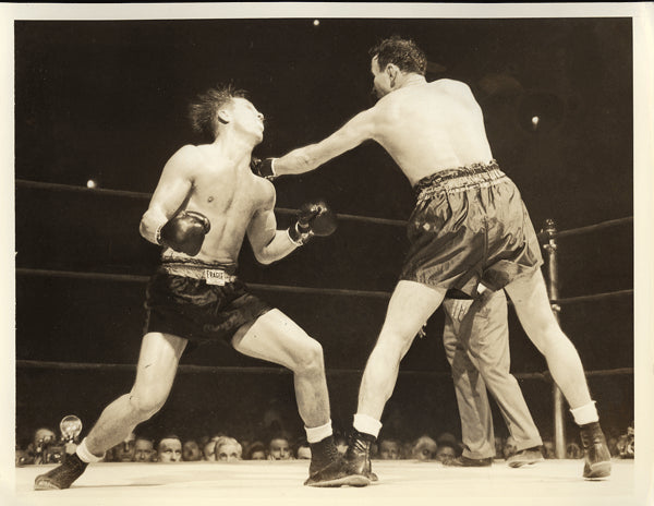 ZALE, TONY-GEORGIE ABRAMS WIRE PHOTO (1941)