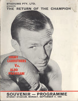 CARRUTHERS, JIMMY-ALDO PRAVISANI OFFICIAL PROGRAM (1961)