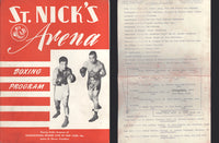 PATTERSON, FLOYD-JACQUES ROYER OFFICIAL PROGRAM (1954)
