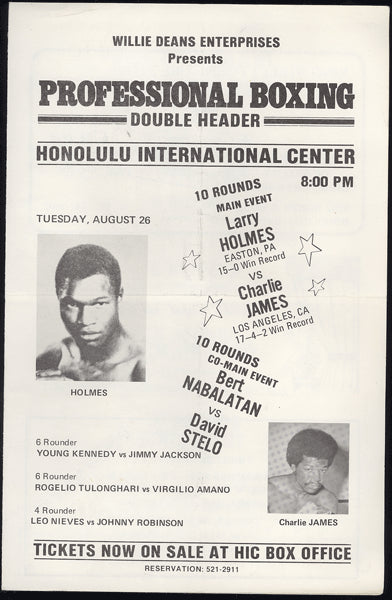 HOLMES, LARRY-CHARLIE JAMES OFFICIAL PROGRAM (1975)