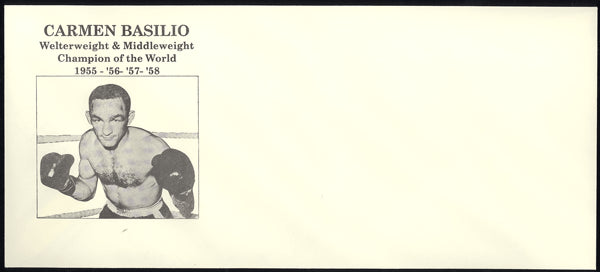 BASILIO, CARMEN WORLD CHAMPION FIGHT ENVELOPE (CIRCA 1958)
