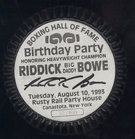 BOWE, RIDDICK SIGNED BOXING HALL OF FAME PAPERWEIGHT