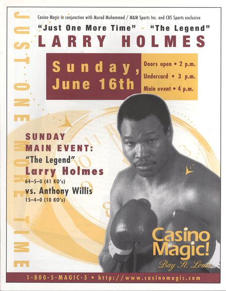 HOLMES, LARRY-ANTHONY WILLIS OFFICIAL PROGRAM (1996)