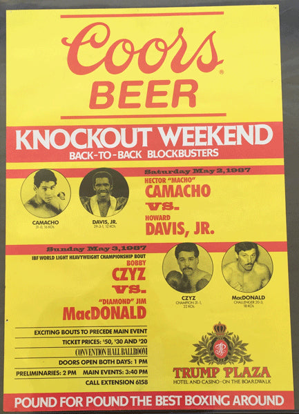 CAMACHO, HECTOR-HOWARD DAVIS & BOBBY CZYZ-JIM MACDONALD ADVERTISING POSTER (1987)