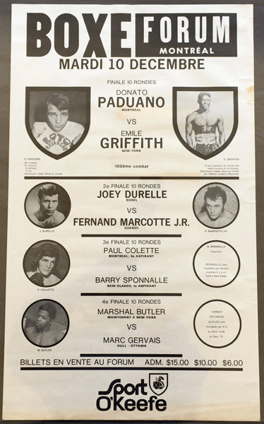 GRIFFITH, EMILE-DONATO PADUANO ON SITE POSTER (1974)