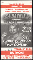 DURAN, ROBERTO-PAT LAWLOR FULL TICKET (2000)