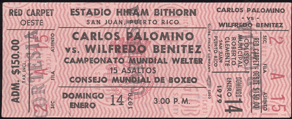 BENITEZ, WILFRED-CARLOS PALOMINO FULL TICKET (1979)