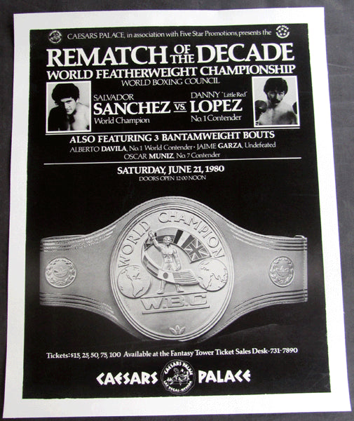 SANCHEZ, SALVADOR-DANNY "LITTLE RED" LOPEZ ON SITE POSTER (1980)