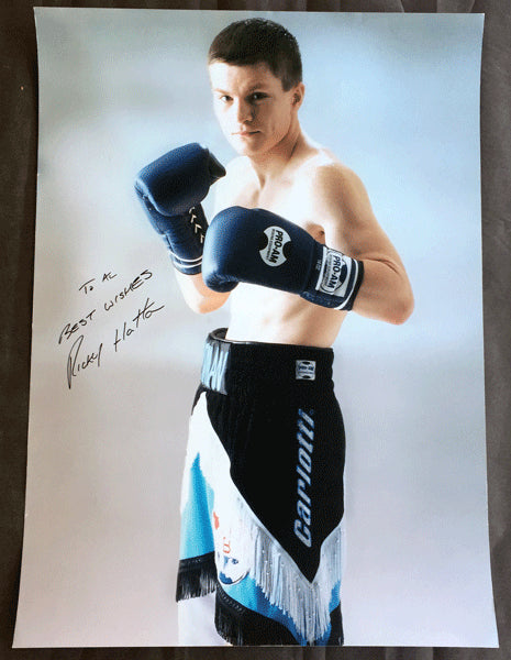 HATTON, RICKEY SIGNED POSTER (TO TRAINER AL GAVIN)