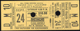 LEONARD, SUGAR RAY-FRANK SANTORE, JR. ON SITE FULL TICKET (1977-LEONARD'S 4TH PRO FIGHT-PSA/DNA NM 7)