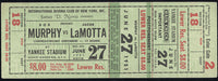 LAMOTTA, JAKE-BOB MURPHY FULL TICKET (1951)