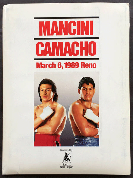 MANCINI, RAY "BOOM BOOM"- HECTOR "MACHO" CAMACHO OFFICIAL PRESS KIT (1989)