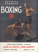 LAMOTTA, JAKE-BOB MURPHY OFFICIAL PROGRAM (1951)