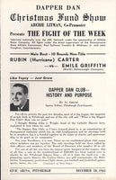 CARTER, RUBIN "HURRICANE"-EMILE GRIFFITH OFFICIAL PROGRAM (1963)