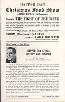 CARTER, RUBIN "HURRICANE"-EMILE GRIFFITH OFFICIAL PROGRAM (1963)