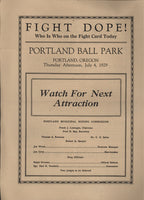 ROSENBLOOM, MAXIE-JOE ANDERSON OFFICIAL PROGRAM (1929)