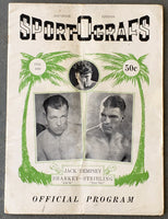 SHARKEY, JACK-YOUNG STRIBLING OFFICIAL PROGRAM (1929)