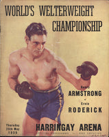 ARMSTRONG, HENRY-ERNIE RODERICK OFFICIAL PROGRAM (1939)