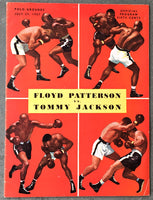 PATTERSON, FLOYD-TOMMY "HURRICANE" JACKSON OFFICIAL PROGRAM (1957)