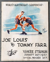LOUIS, JOE-TOMMY FARR OFFICIAL PROGRAM (1937)