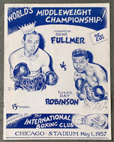 ROBINSON, SUGAR RAY-GENE FULLMER OFFICIAL PROGRAM (1957)