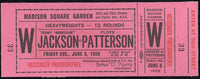 PATTERSON, FLOYD-TOMMY "HURRICANE" JACKSON FULL TICKET (1956)